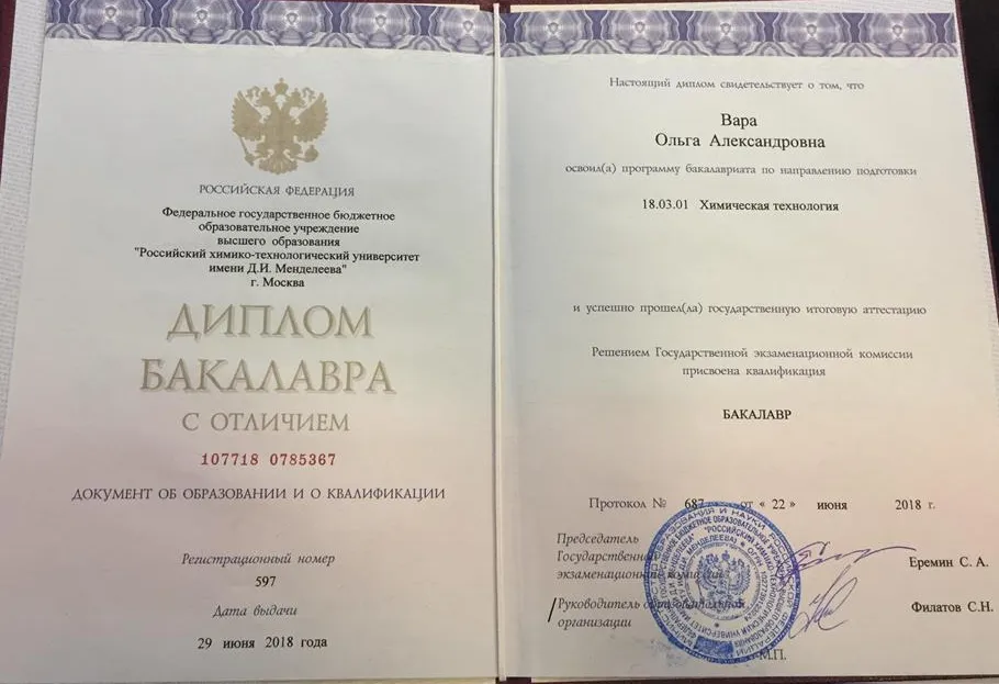 Диплом бакалавра 
