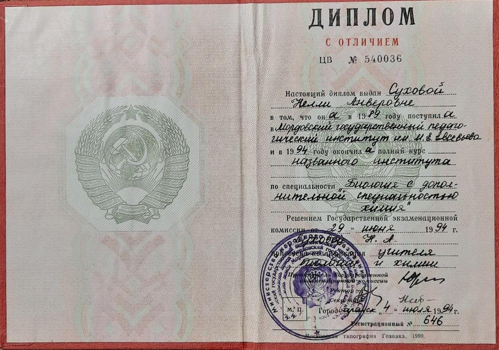 Диплом об образовании