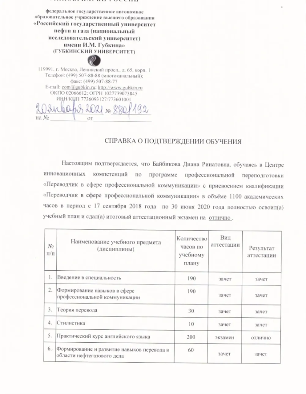 Справка 