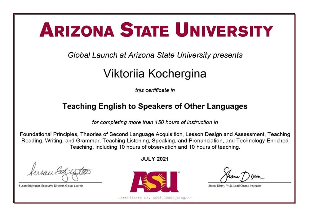 TESOL Certificate