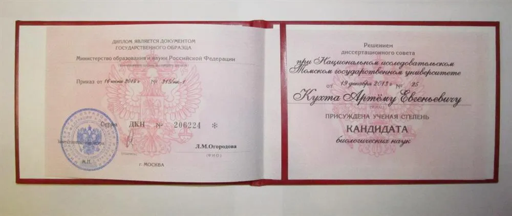 Диплом кандидата наук