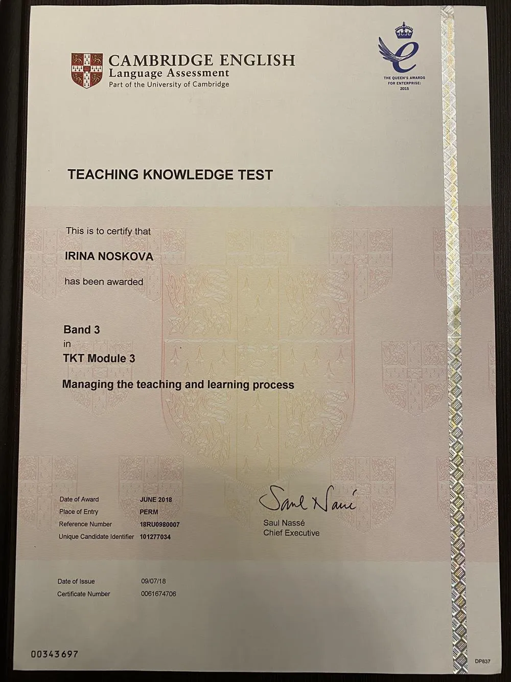 TKT Cambridge Module 3