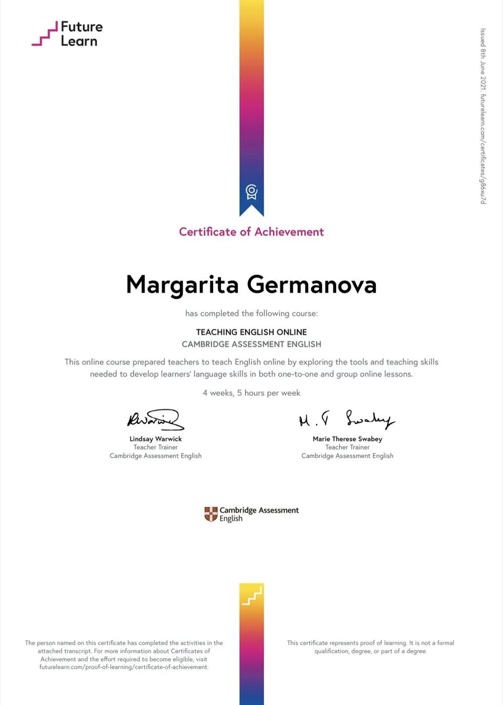 Teaching English Online - Cambridge Assessment Course