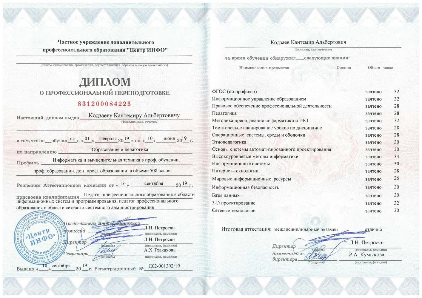 Диплом о переподготовке по IT