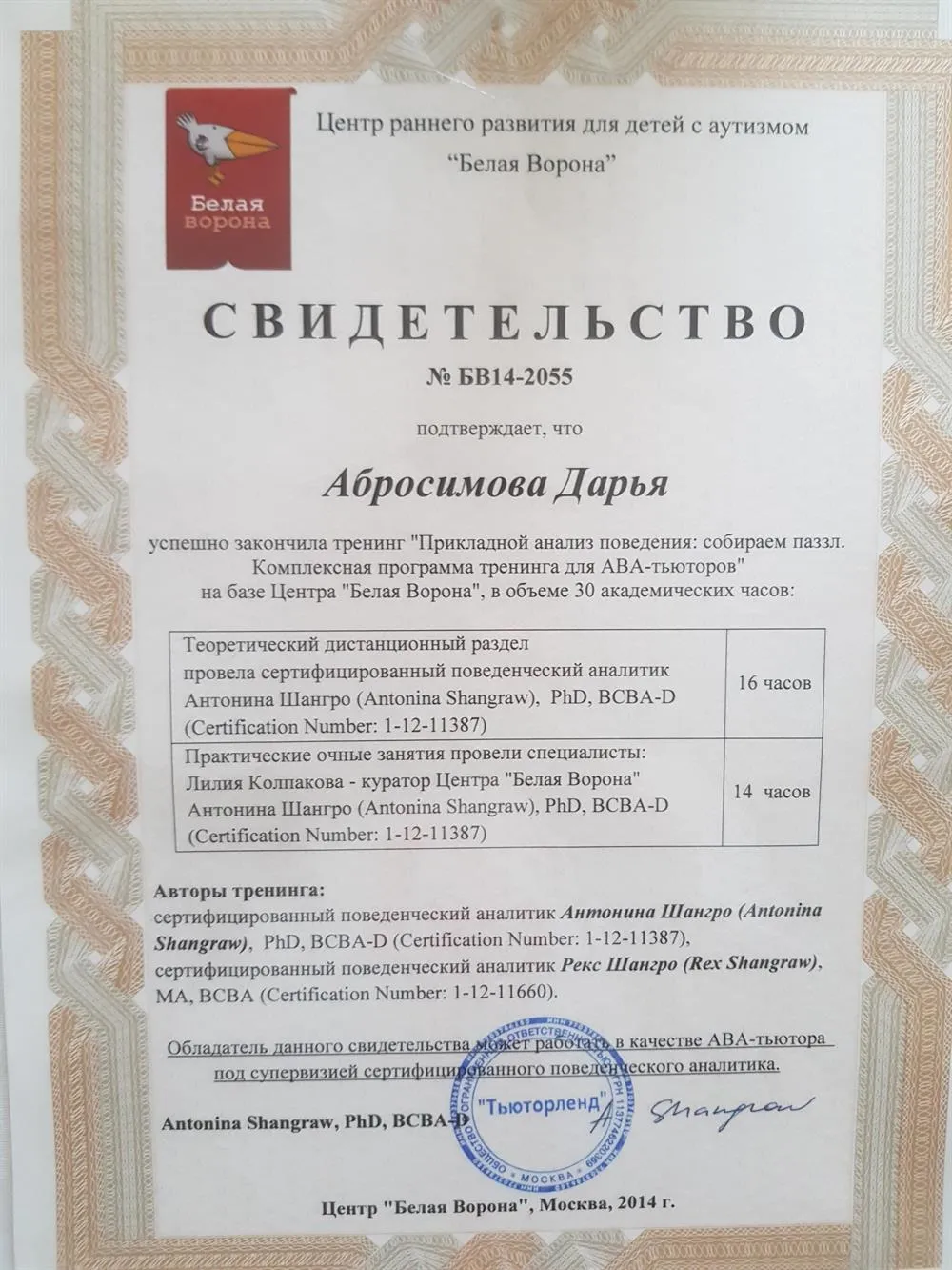 Тьютор в прикладном анализе поведения