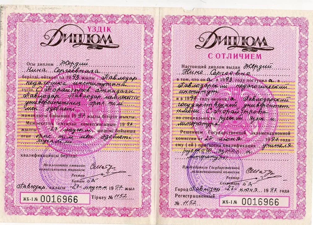 Диплом об окончании ВУЗа
