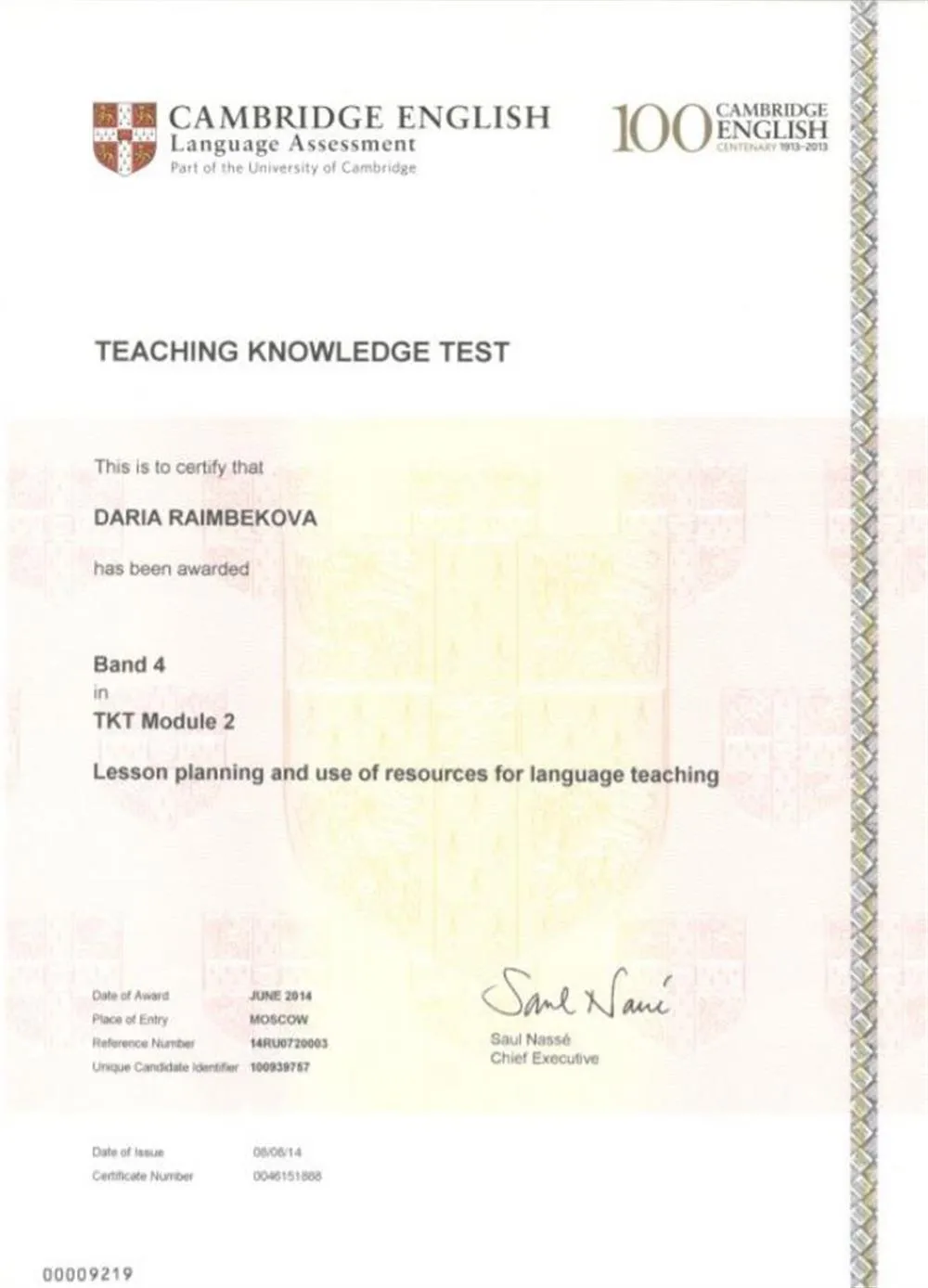 TKT Module 2: Lesson planning and use of resources for language teaching, Cambridge English Language Assessment