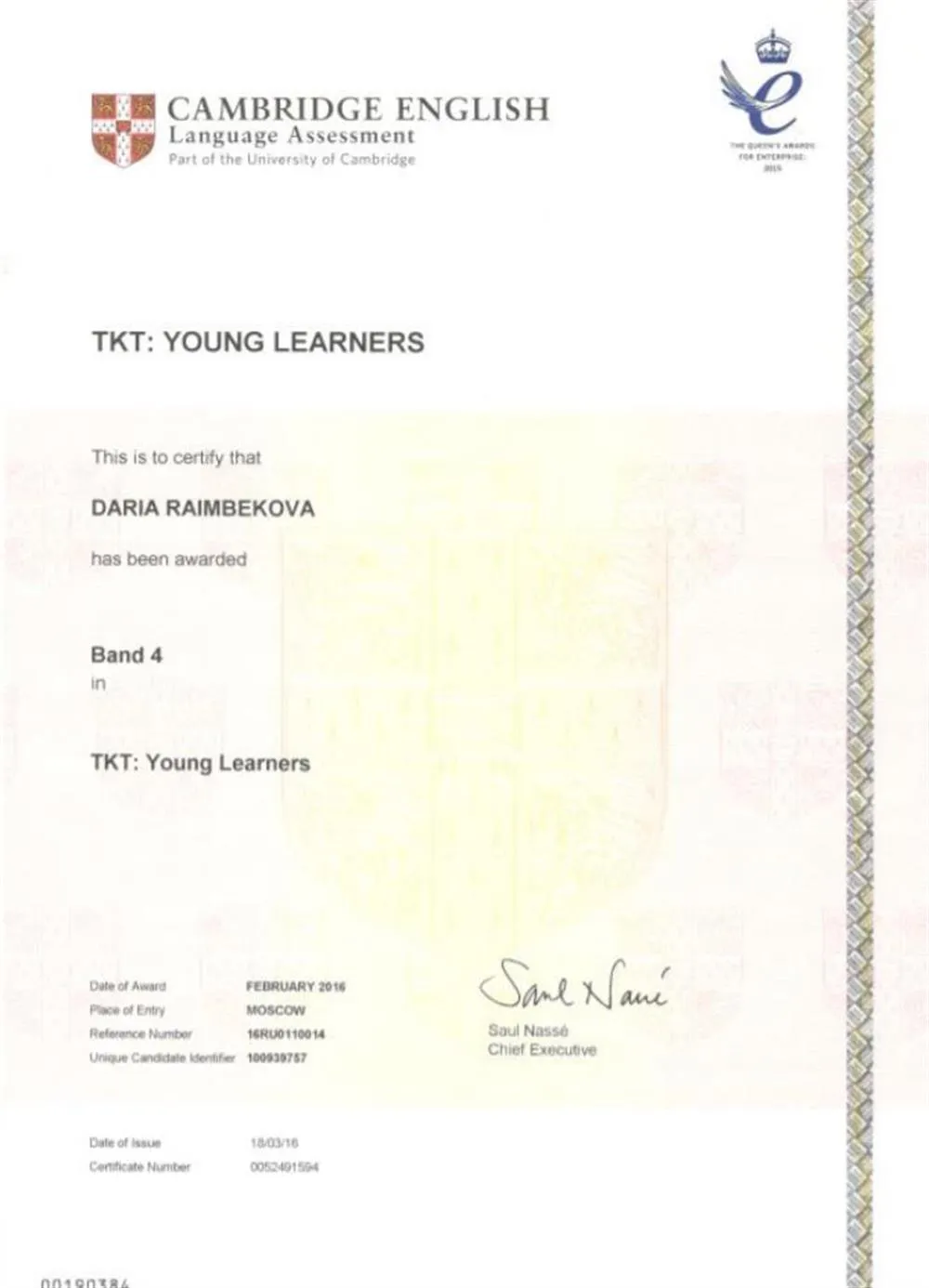 TKT: YL (Young Learners), Cambridge English Language Assessment