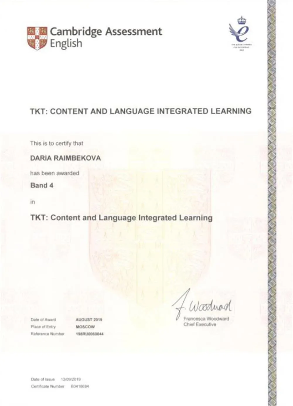 TKT: CLIL (Content and Language Integrated Learning), Cambridge English Language Assessment