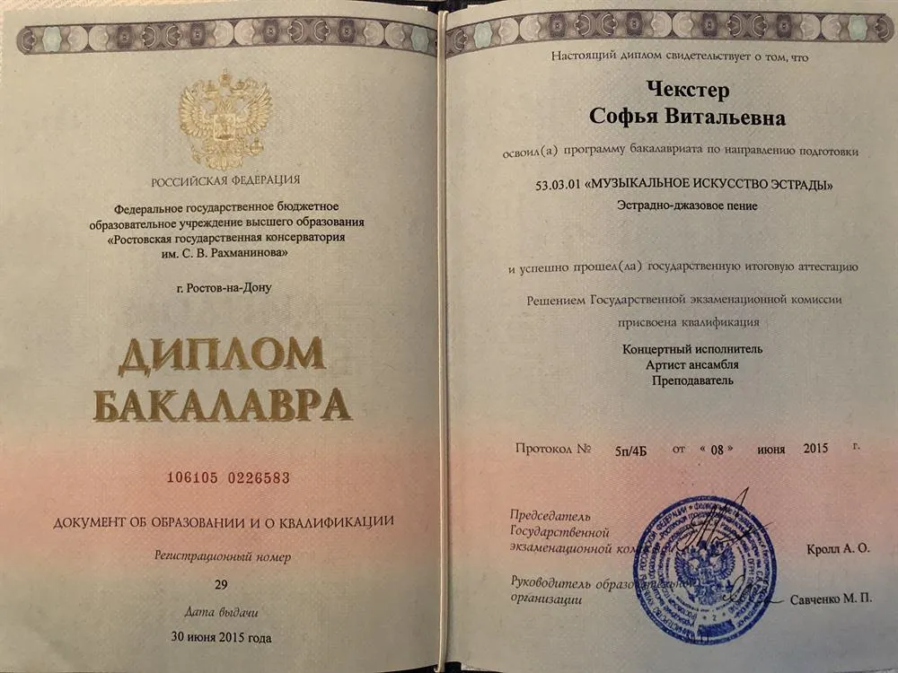 Диплом бакалавра 
