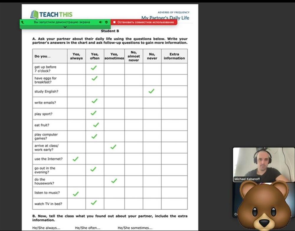 More speaking practice
