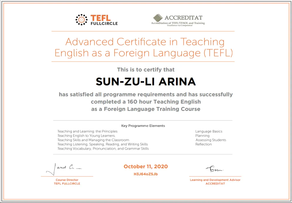 TEFL 160 hours