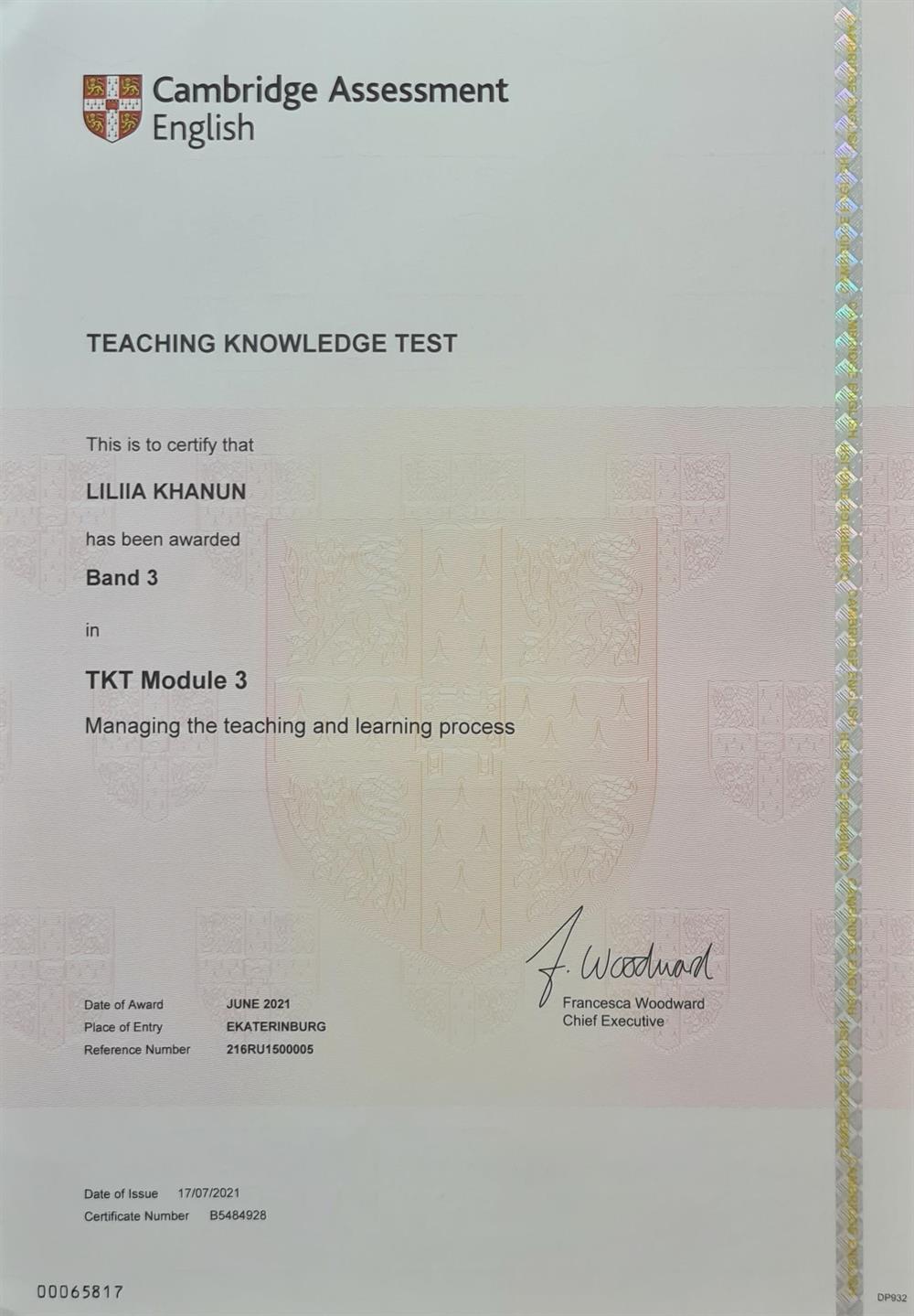 TKT Module 3 Managing the teaching and learning process 