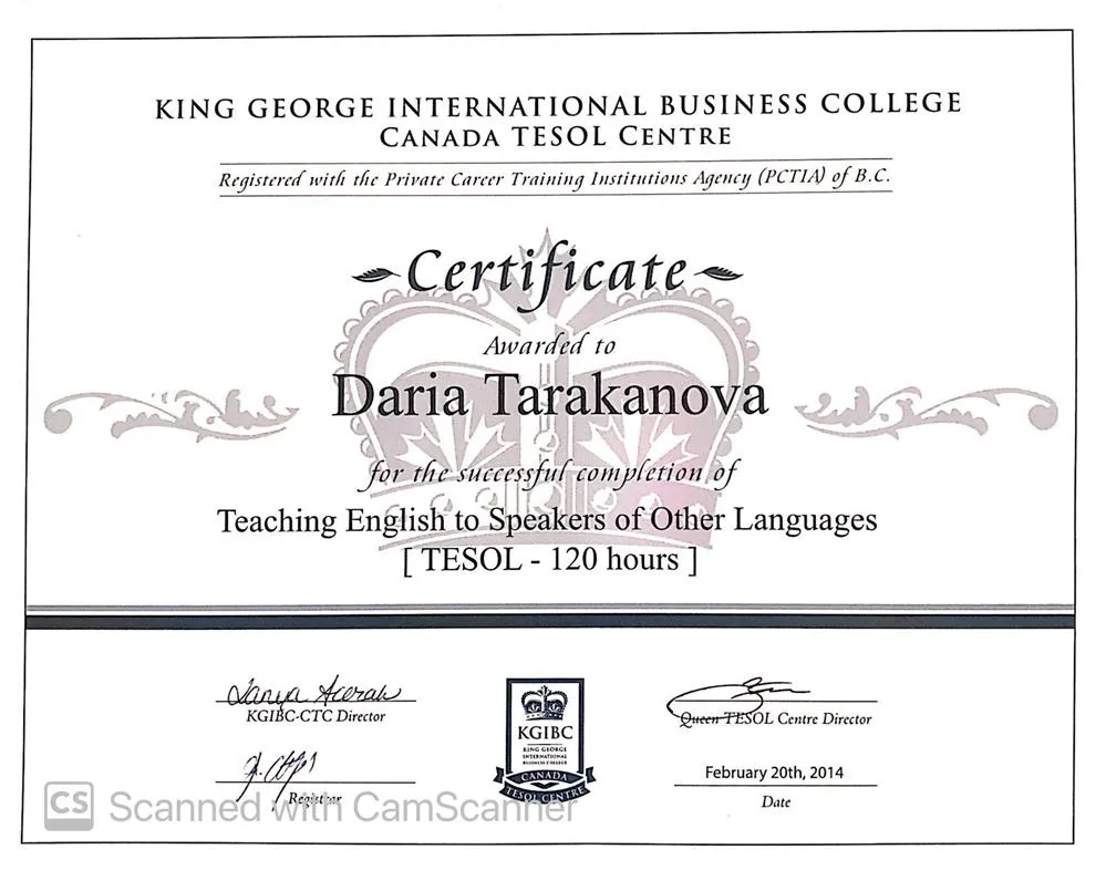 TESOL Certificate 