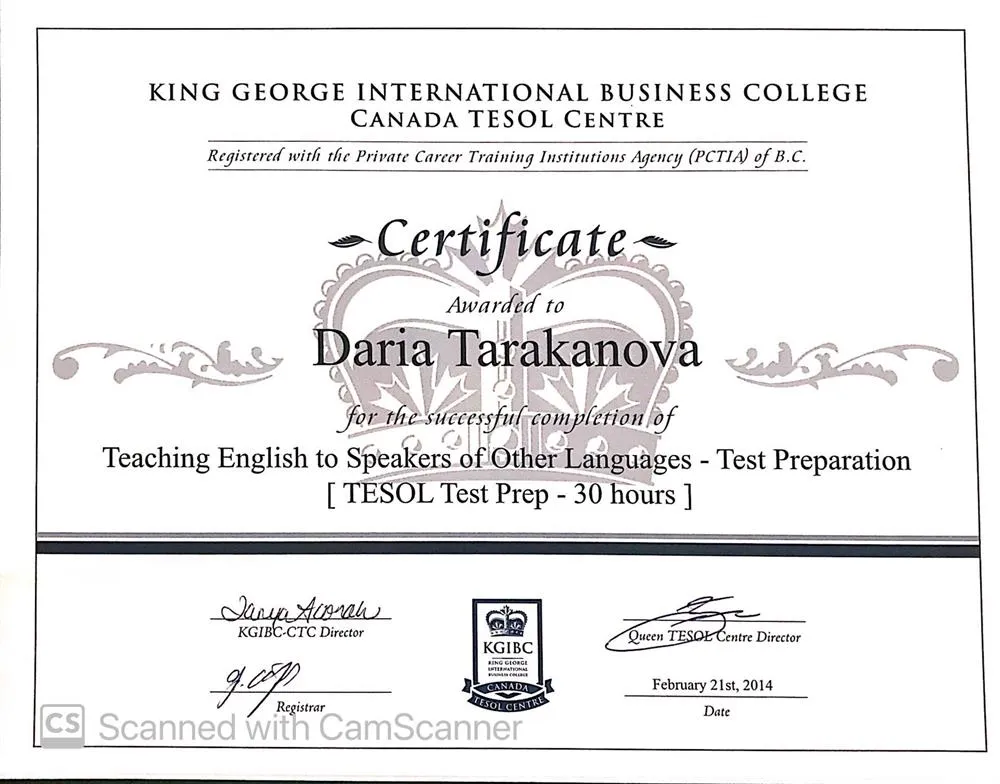 TESOL Test Preparation 