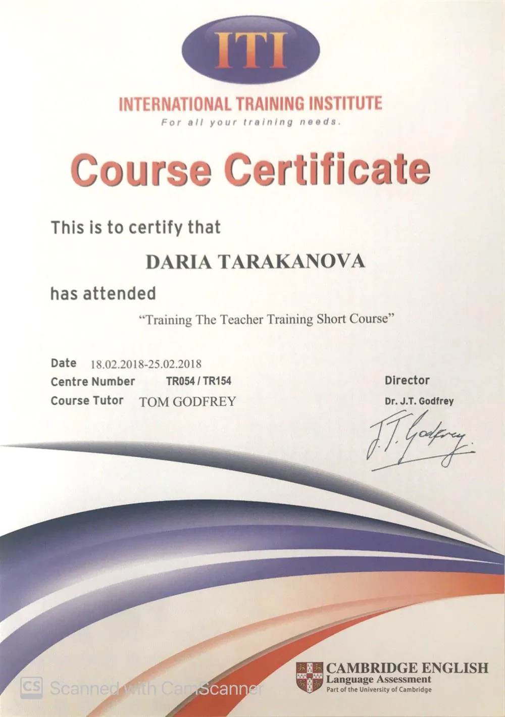 Teacher Trainer Certification 