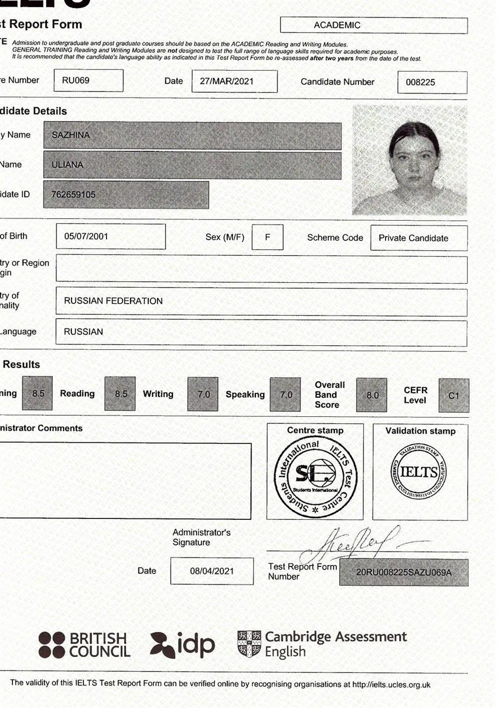 IELTS Academic