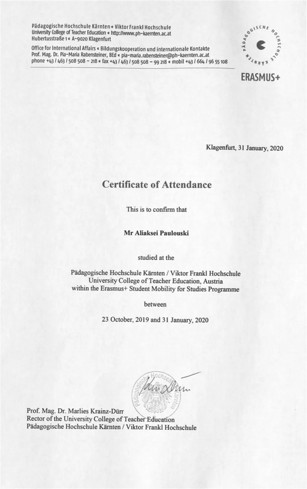Учеба по обмену в Австрии