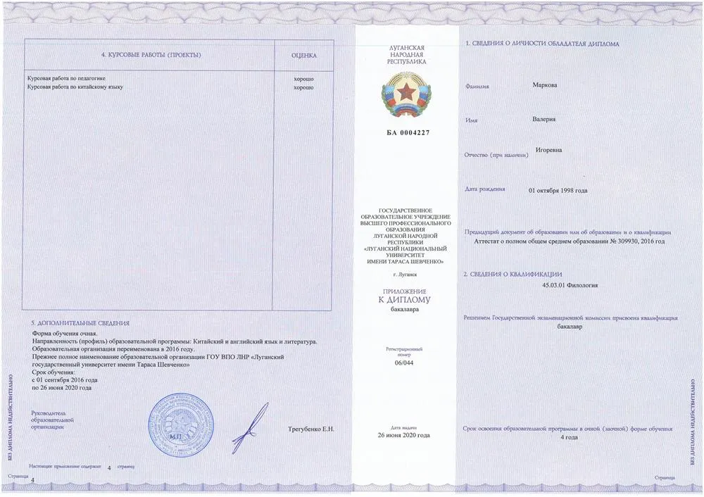 Диплом бакалавра