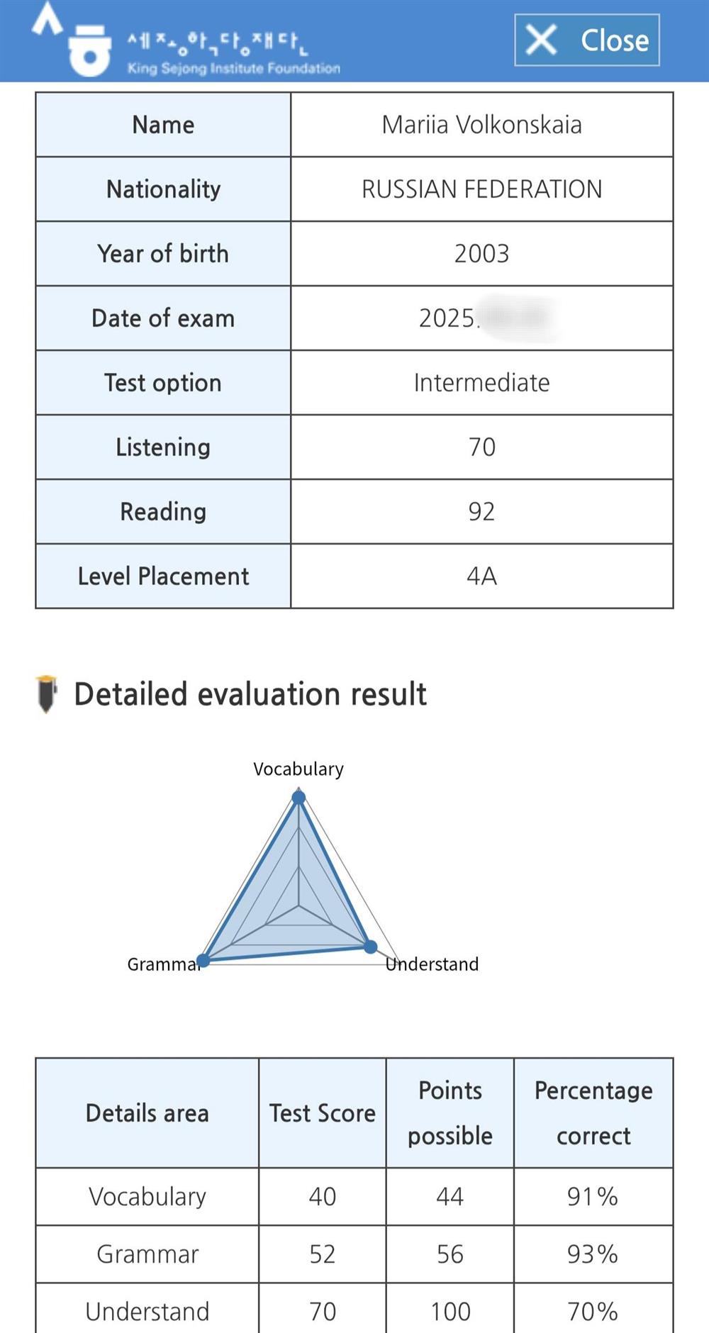 Sejong University Korean Proficiency Test
