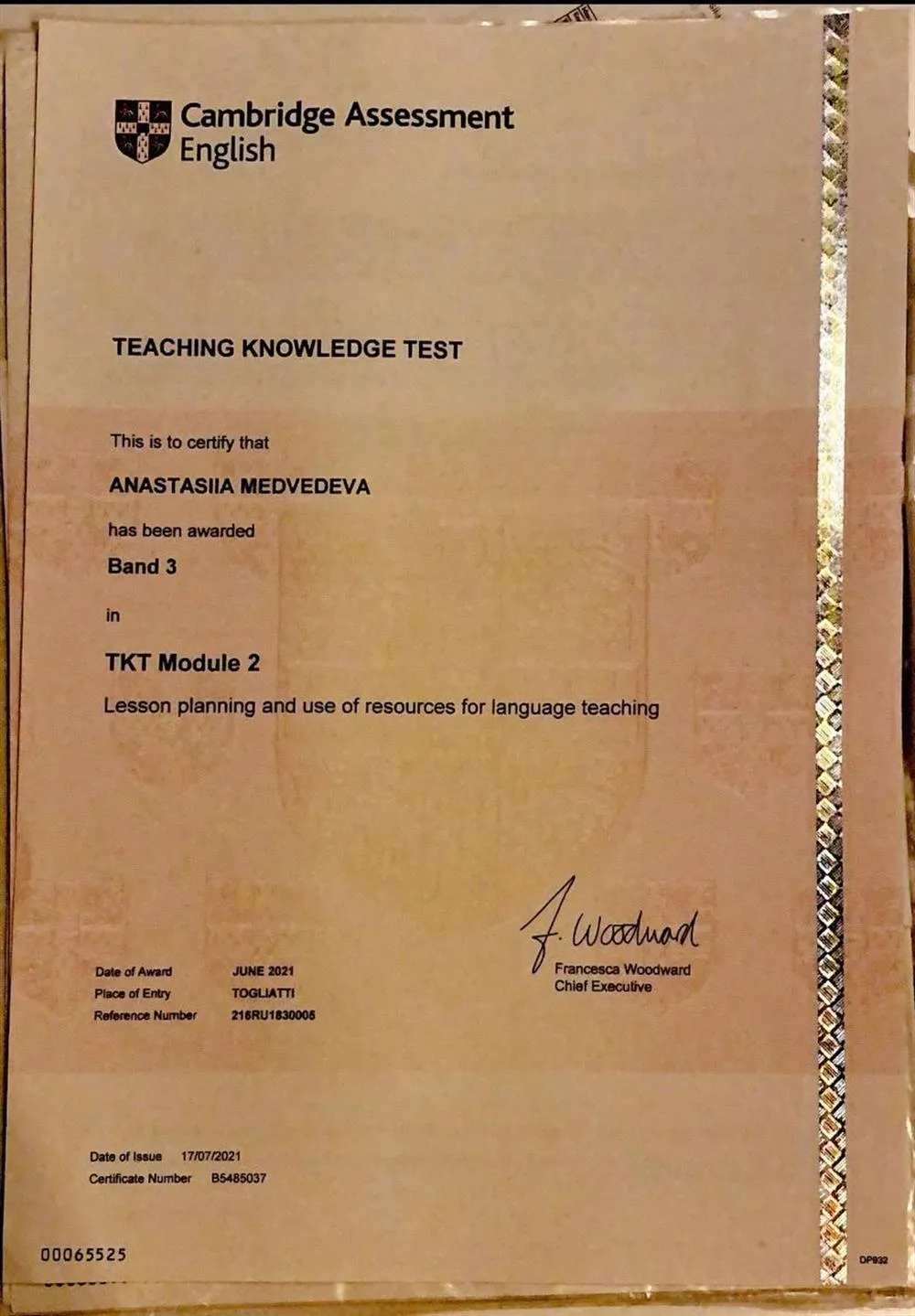 TKT Module 2 Cambridge Assessment English, Lesson planning and use of resources for language teaching
