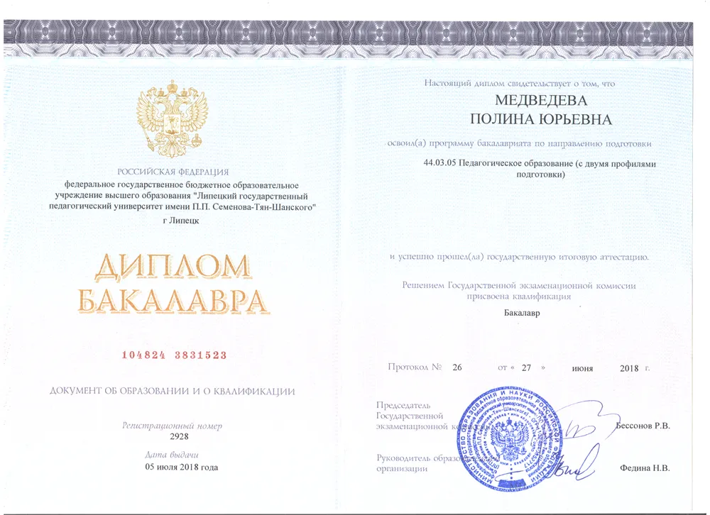 Диплом бакалавра