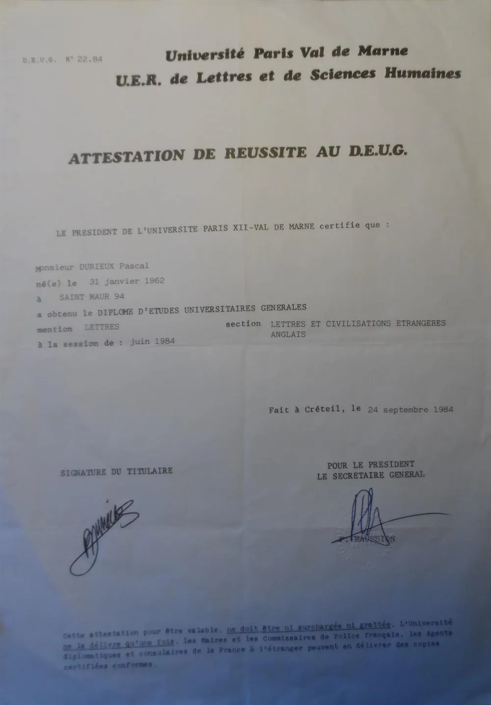 university Degree