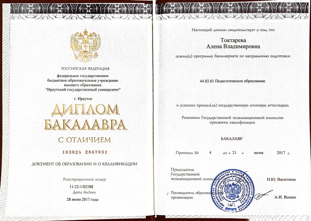 Диплом бакалавра 