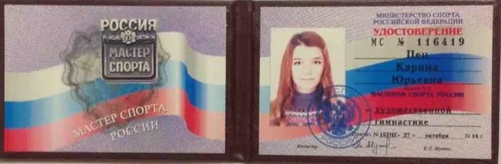 Мастер спорта России по художественной гимнастике 