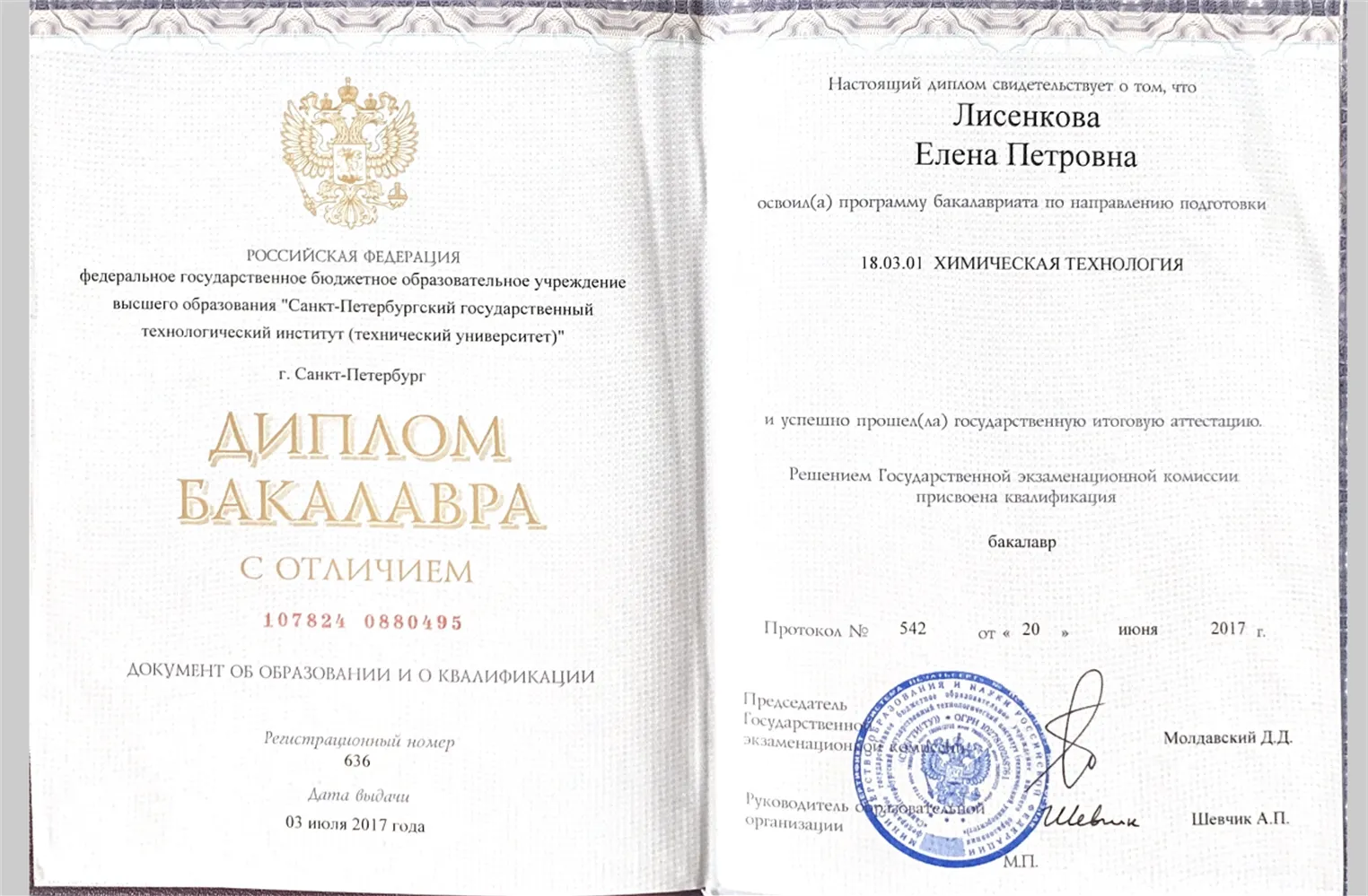 Диплом бакалавра 