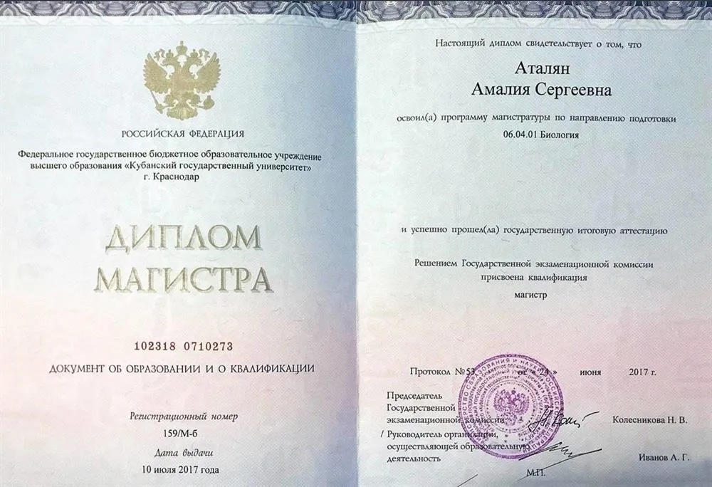 Диплом Магистра 