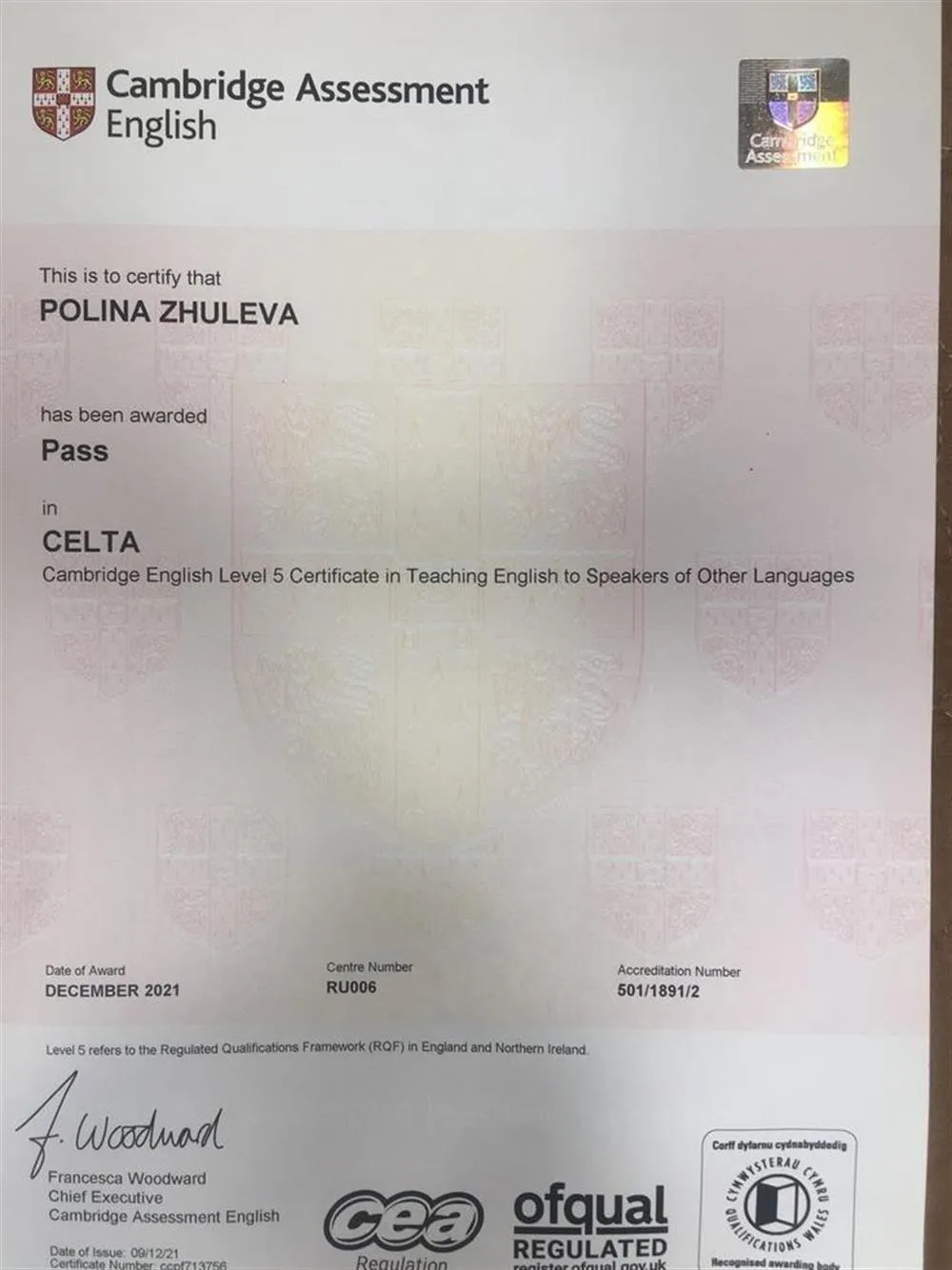 Кембриджский сертификат CELTA для преподавателей английского