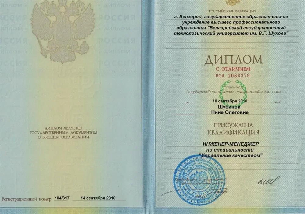 Диплом об образовании