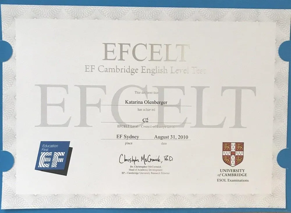 Сертификат English C1