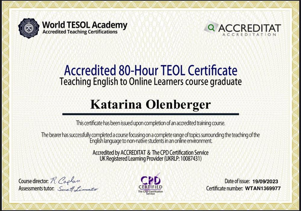 TESOL for Online learners 