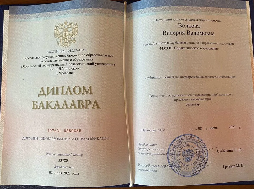 Диплом бакалавра