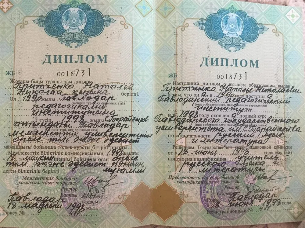 Диплом о высшем образовании 