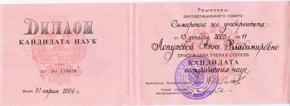 Диплом кандидата наук