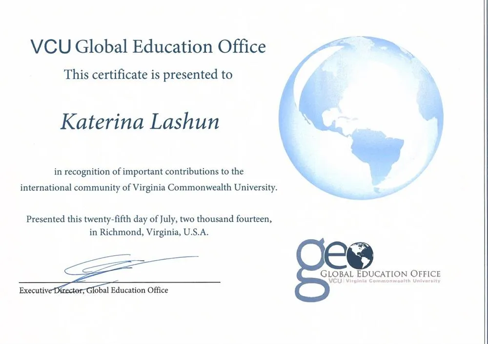 Virginia Commonwealth University Certificate