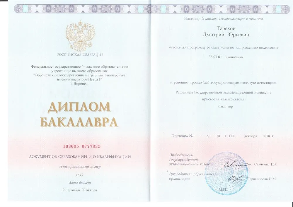 Диплом экономиста