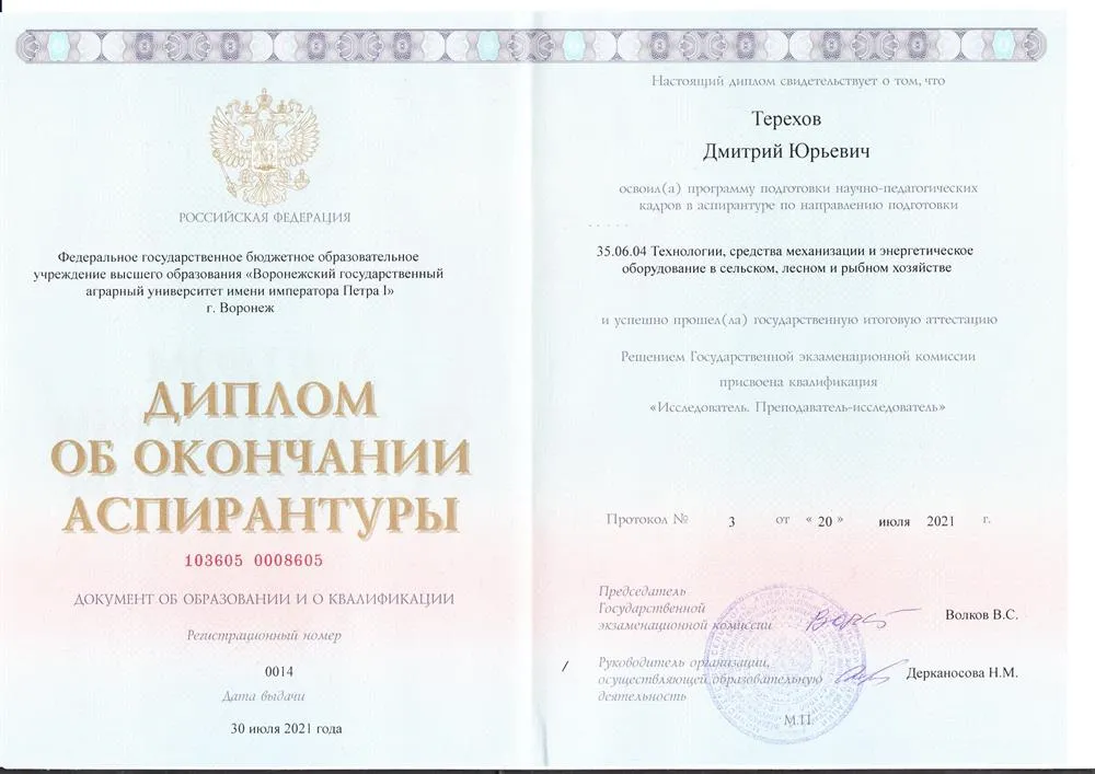 Диплом аспиранта