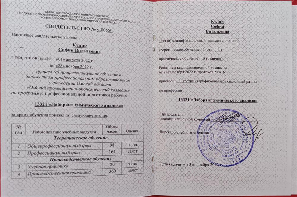 Лаборант химического анализа