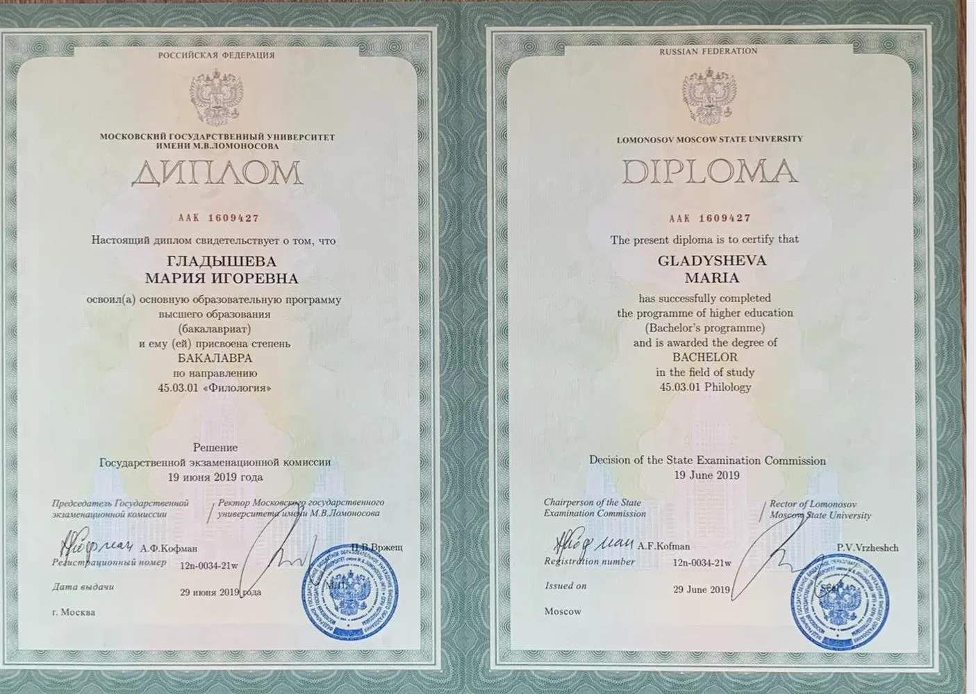 Диплом бакалавра 