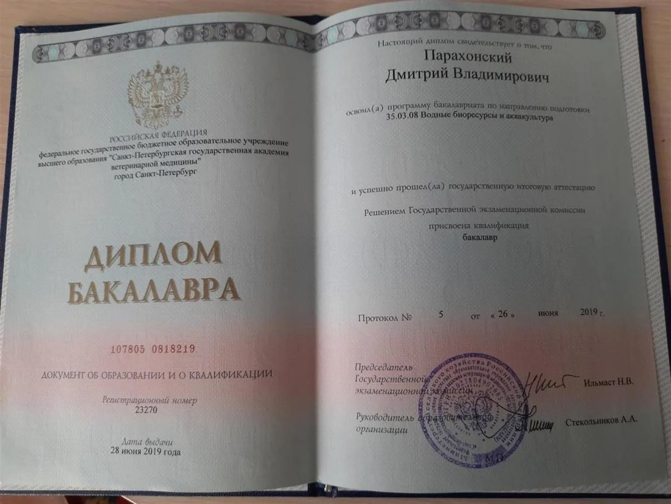 Диплом бакалавра