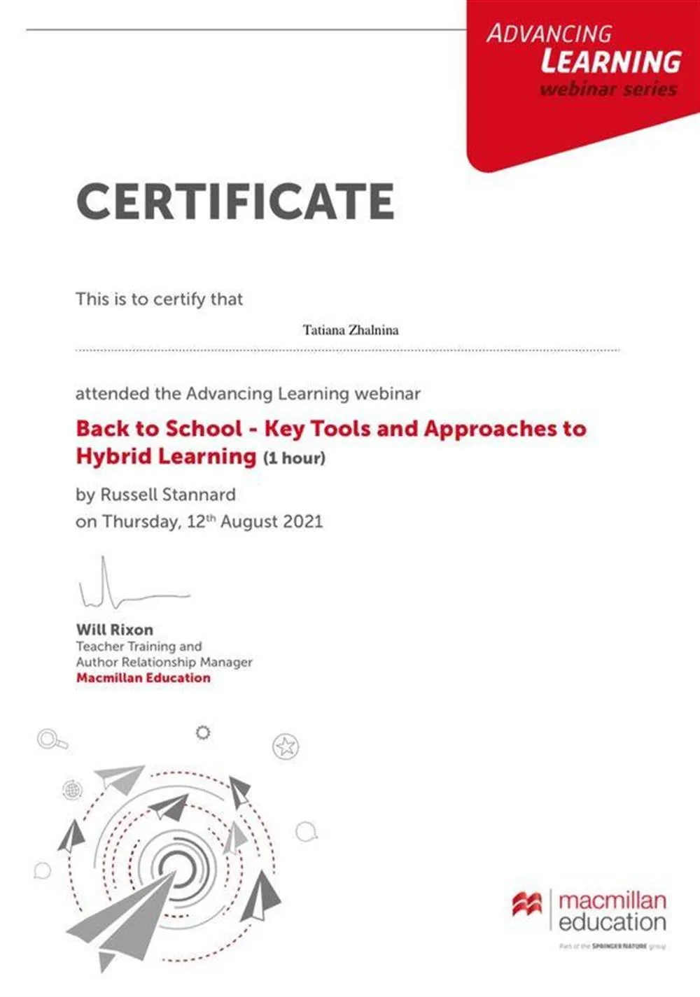 Macmillan Education: Advancing Learning webinar