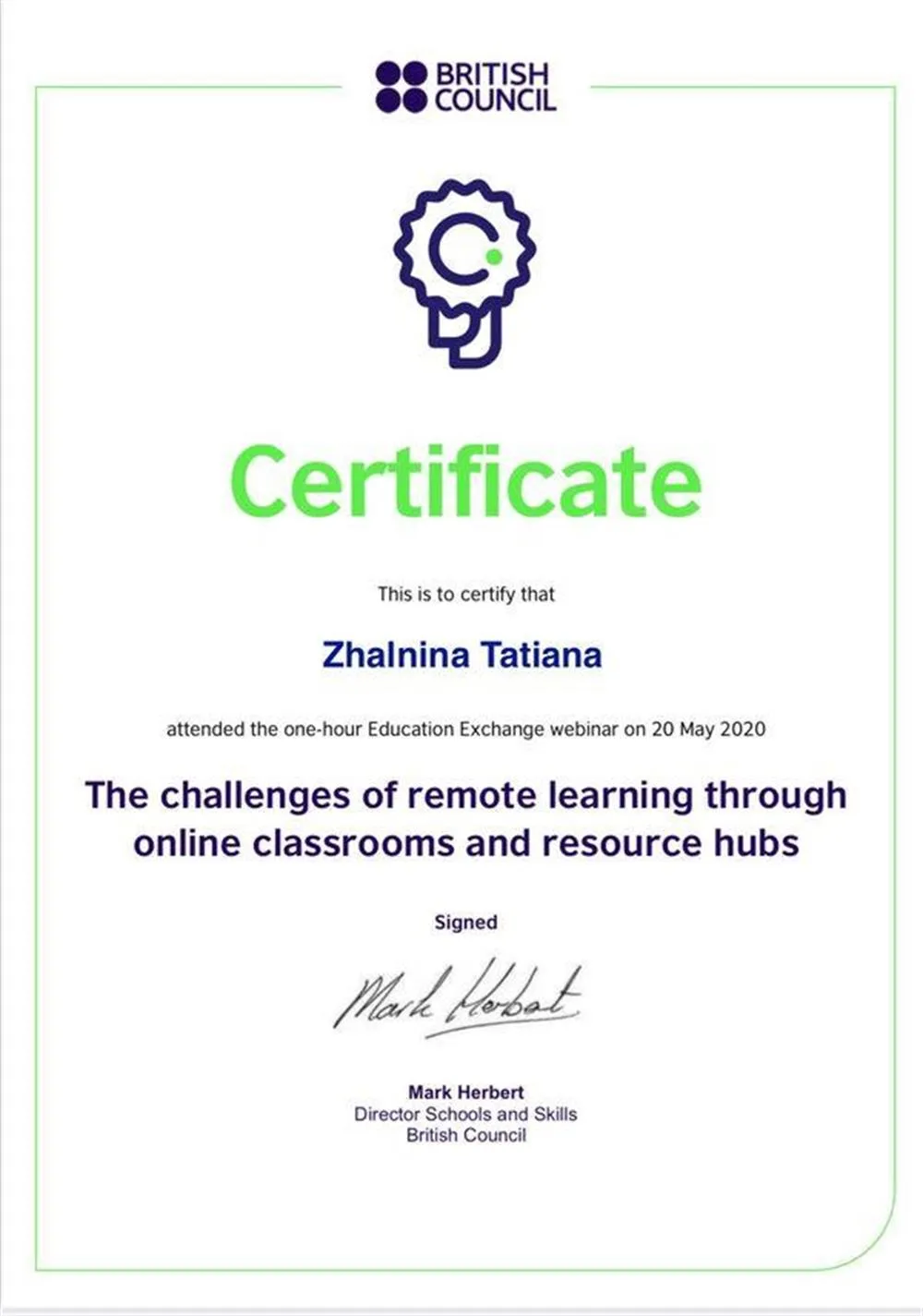 British Council: Remote learning through online classrooms