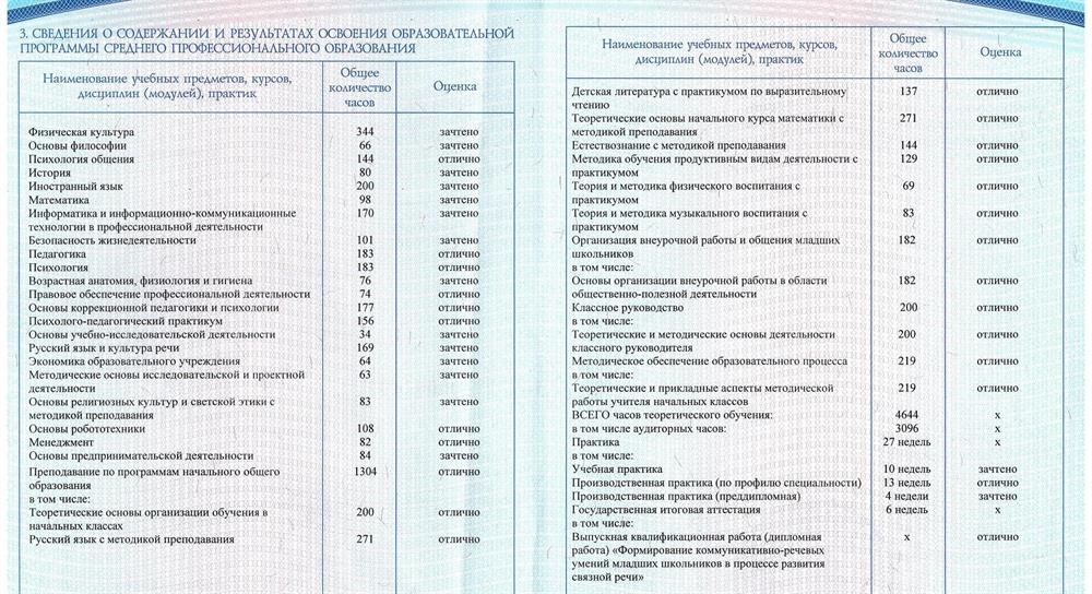 Приложение к диплому 