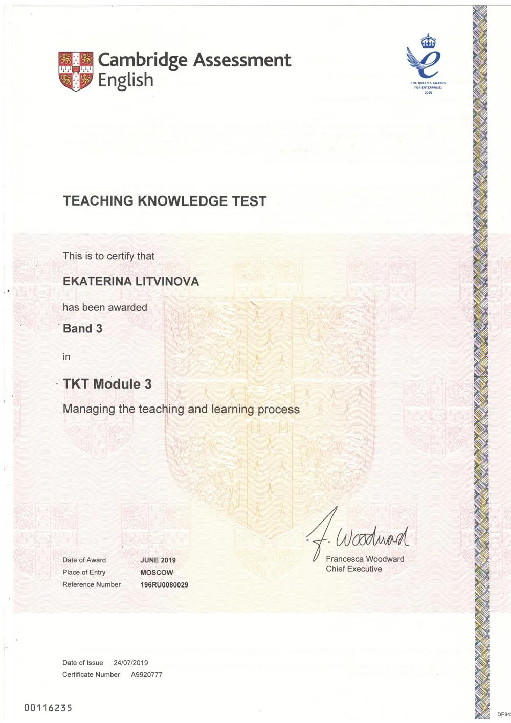 Teaching Knowledge Test Module 3