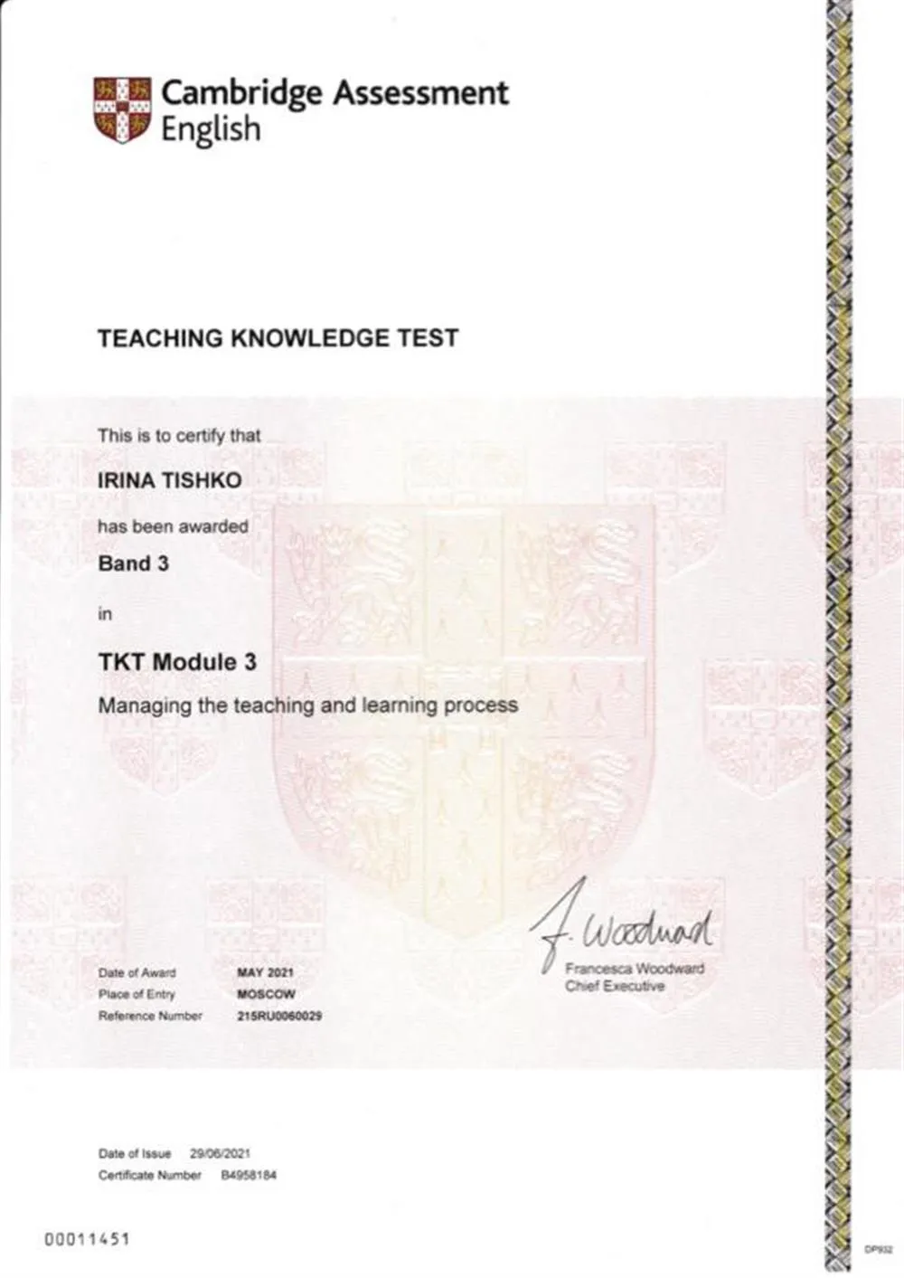 TKT. Cambridge Module 3