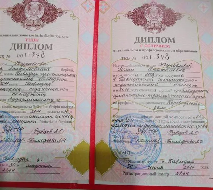 Диплом с отличием, переводческое дело (английский)